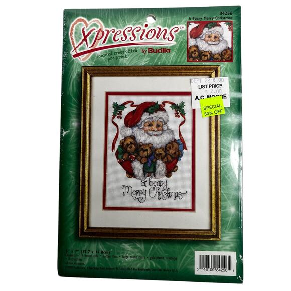 Lot of 4 Christmas Counted Cross Stitch Kits Santa Snowman Oranament New - Picture 9 of 15